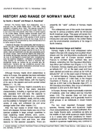 HISTORY and RANGE of NORWAY MAPLE by David J
