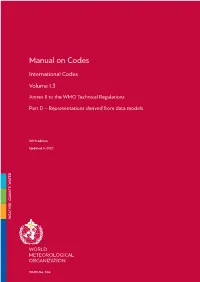 Manual on Codes