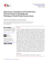 Open Source Synthesis and Verification Tool for Fixed-To-Floating and Floating-To-Fixed Points Conversions
