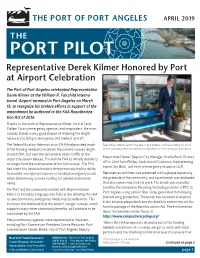 PORT PILOT Representative Derek Kilmer Honored by Port at Airport Celebration