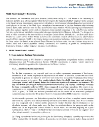 SSERVI ANNUAL REPORT Network for Exploration and Space Science (NESS)