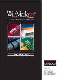Winmark Pro User Guide, V6.3, Released June 2012