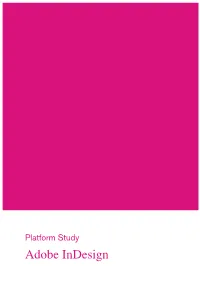 Adobe Indesign Introduction to Digital Humanities