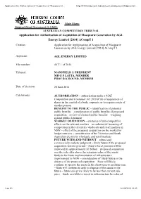 Application for Authorisation of Acquisition of Macquarie G