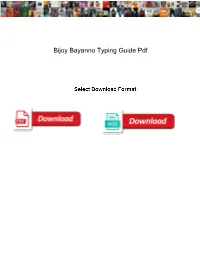 Bijoy Bayanno Typing Guide Pdf