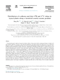 Distribution of N-Alkanes and Their Î´2H and Î´13C Values in Typical