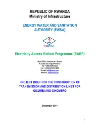 PROJECT BRIEF Transmission and Distribution for GICUMBI And