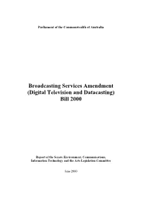 Digital Television and Datacasting) Bill 2000