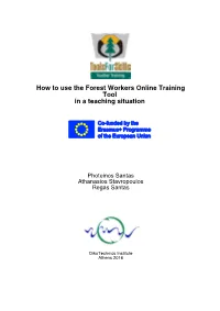How to Use the Forest Workers Online Training Tool in a Teaching Situation