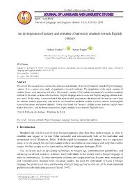 JOURNAL of LANGUAGE and LINGUISTIC STUDIES ISSN: 1305-578X Journal of Language and Linguistic Studies, 14(2), 135-153; 2018