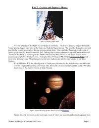 Lab 7: Gravity and Jupiter's Moons