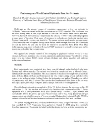 Post-Emergence Weed Control Options in Tree Nut Orchards