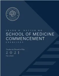 2021 Frank H. Netter MD School of Medicine Commencement Program, Quinnipiac University