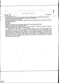 Included Are the Texts of All Available Papers Given At