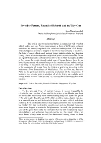 Invisible Fetters, Round of Rebirth and Its Way Out