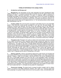Terms of Reference for Consultants