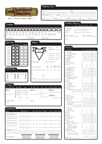 D&D 3Rd Edition Character Sheet