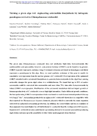 Engineering Astaxanthin Biosynthesis by Intragenic Pseudogene Revival in Chlamydomonas Reinhardtii