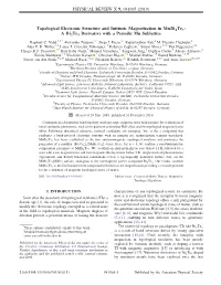 Topological Electronic Structure and Intrinsic Magnetization in Mnbi4te7: a Bi2te3 Derivative with a Periodic Mn Sublattice