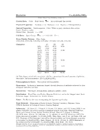 Bicchulite Ca2al2sio6(OH)2 C 2001 Mineral Data Publishing, Version 1.2 ° Crystal Data: Cubic