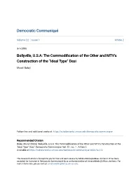 The Commodification of the Other and Mtvâ•Žs Construction of the Â