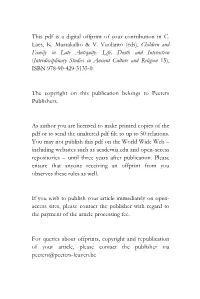 This Pdf Is a Digital Offprint of Your Contribution in C. Laes, K