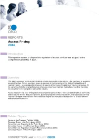 Access Pricing in Telecommunications