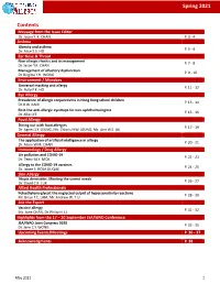 Contents May 2020 Issue Spring 2021