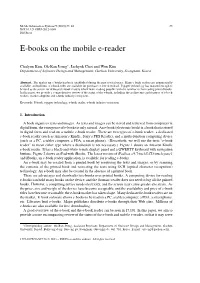 E-Books on the Mobile E-Reader
