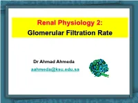 Glomerular Filtration Rate