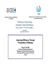 Improving Efficiency Through Privatisation of Railways