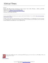Musical Times and Singing Class Circular, Vol
