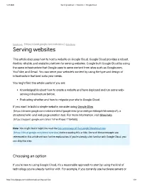 Serving Websites | Solutions | Google Cloud
