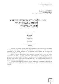 A Brief Introduction to the Byzantine Portrait