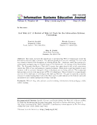 Got Web 2.0? a Review of Web 2.0 Tools for the Information Systems Curriculum