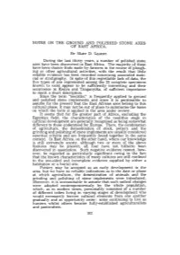 Notes on the Ground and Polished Stone Axes of East Africa