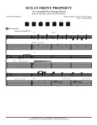 OCEAN FRONT PROPERTY As Recorded by George Strait (From the 1987 Album OCEAN FRONT PROPERTY) Transcribed by Mister B