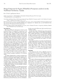 Range Extension for Pygmy Whitefish (Prosopium Coulterii)