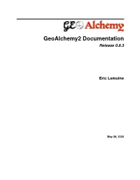 Release 0.8.3 Eric Lemoine