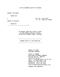 Answer Brief of the Appellee ______