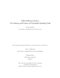 Clifford Moves Online: the History and Future of Scholastic Reading Club