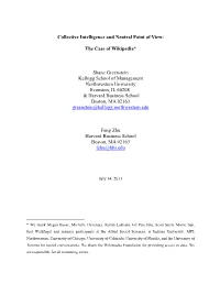 Collective Intelligence and Neutral Point of View
