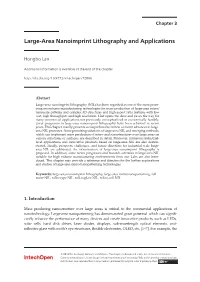 Large-Area Nanoimprint Lithography and Applications