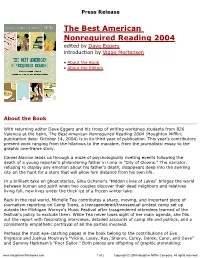 Press Release for the Best American Nonrequired Reading 2004 Edited