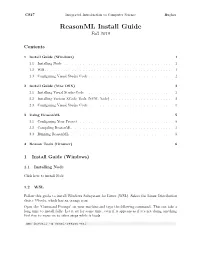 Reasonml Install Guide Fall 2019
