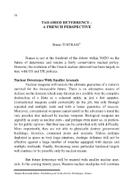 Tailored Deterrence - a French Perspective
