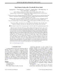 Time-Domain Grating with a Periodically Driven Qutrit