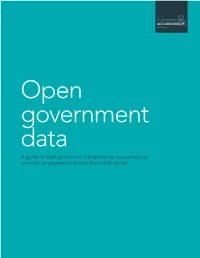 A Guide to Best Practice in Transparency, Accountability and Civic Engagement Across the Public Sector