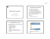 Modern GPU Architectures