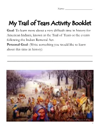 My Trail of Tears Activity Booklet